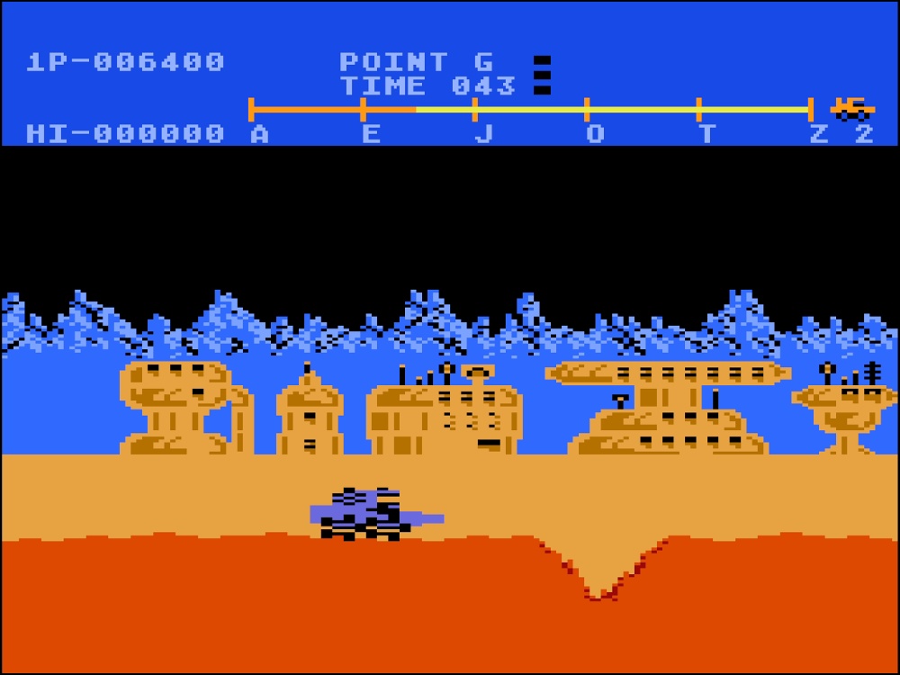 Gameplay of Moon Patrol for Atari 5200